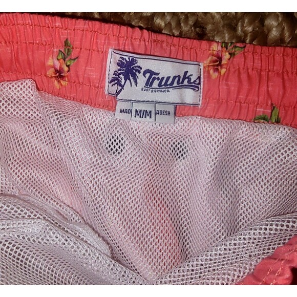 Mens swim shorts by Trunks Surk & Swim 3 pocket Coral Tropic sz Med. like *NEW* - Picture 4 of 12